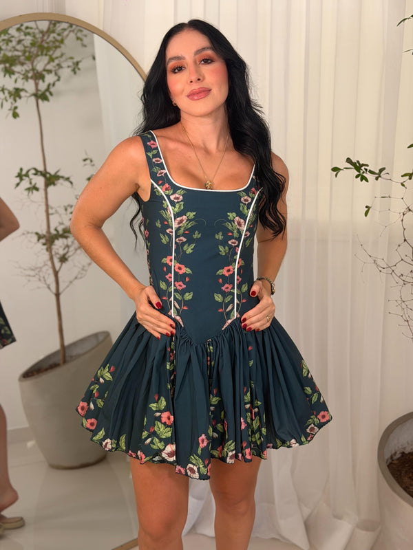 Vestido Verde Floral Balance