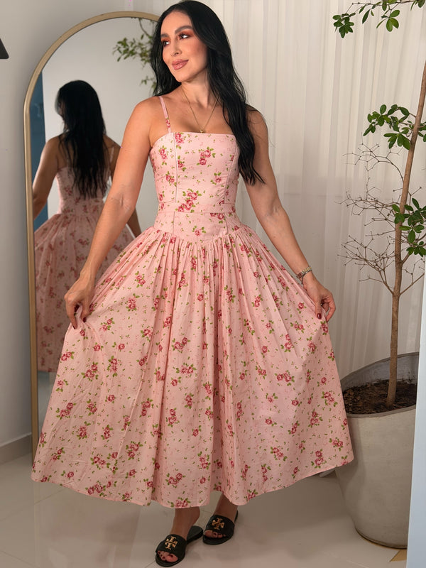 Vestido Rosa Floral